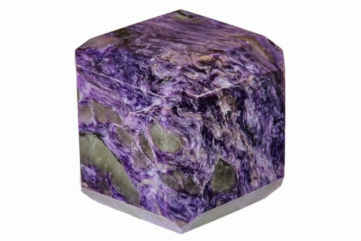 Polished Purple Charoite Cube - Siberia #194233